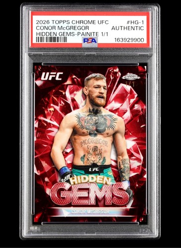 2026 Topps Chrome UFC Conor McGregor 1/1 Hidden Gems Painite