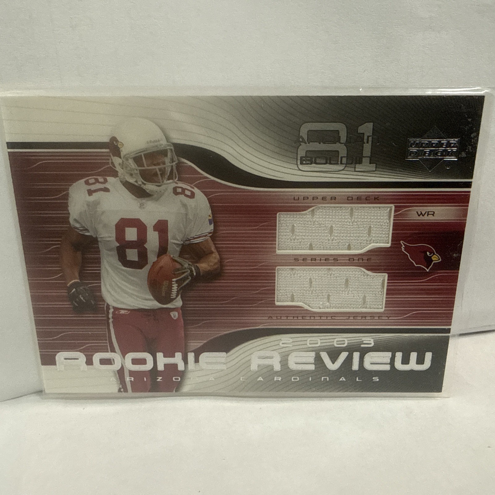 2003 ANQUAN BOLDIN GAME JERSEY DUAL PATCH UPPER DECK ROOKIE REVIEW