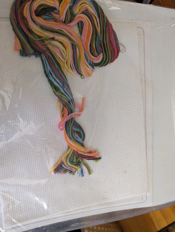 VTG 1980 Cross Stitch Kit X7103 Life Is Fragile Handle With Prayer Birds Floral - Image 3 of 4