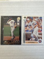 Ryne Sandberg Chicago Cubs 2 Card Lot - 1991 Upper Deck - 1992 Fleer Ultra