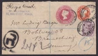 GB 1898 Registered Cover (Stamped to order 2 stamps) Ipswich - Germany