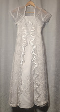 Lace Appliques Flower Girl Dresses First Communion Party Dress Bolero Size 10