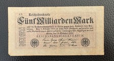 Germany 5 Billion Mark, 1923, P-123, Used