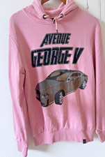 Avenue George V Paris Hoodie Pink Rhinestone Bentley Men  s Pink Long Sleeve M
