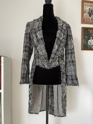 CHANEL Gray/Navy Long Jacket Fall 2006 Paris-New York 