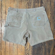 VINTAGE Carhartt Shorts Carpenter Duck Canvas Work MADE IN USA 40"W 7"L