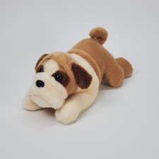 Aurora Bulldog Plush Stuffed Animal Tan Cream Floppy Puppy Dog 12 Inch