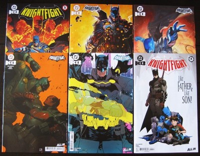 DC K.O. KNIGHTFIGHT #1 2 3 4 - COMPLETE SERIES & #1 VARIANT SET - KEYS! MYLAR!