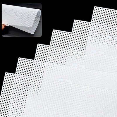 Plastic Canvas Sheets 7CT 6 Stück Kunststoff Netzblätter für Bastel Nähprojekte
