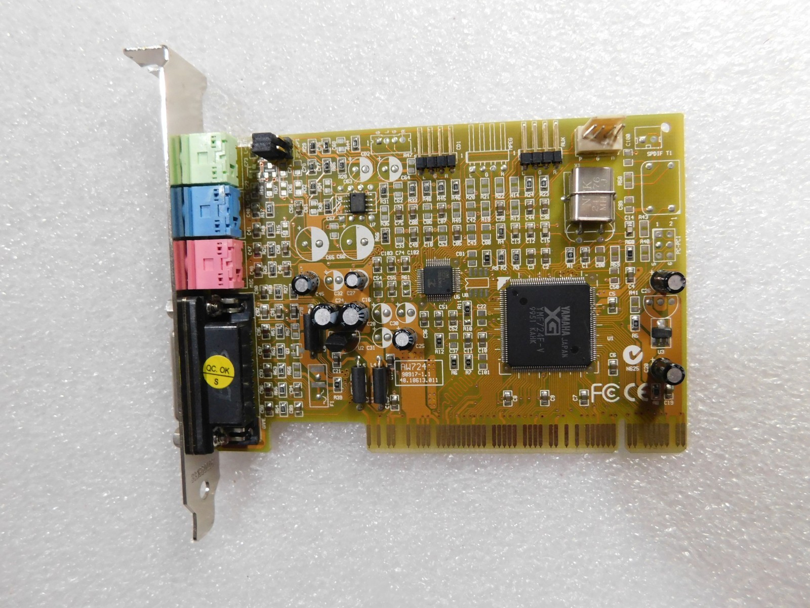 AW724 YAMAHA XG YMF724F-V PCI SOUND CARD. Available Now for $34.00