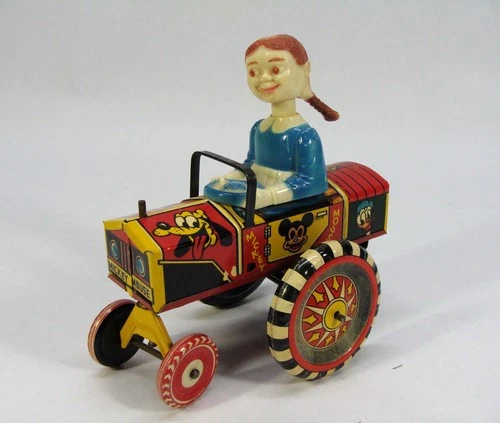 VINTAGE RARE DISNEY'S DORA DIPSY TIN LITHO WIND-UP CAR BY MARX