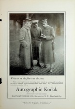 Original 1917 Vintage print Ad: Autographic Kodak, Write it on the Film at Time