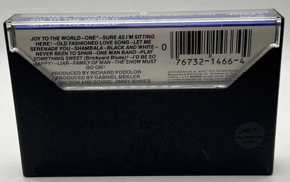 Лот из 2 кассет Three Dog Night: Three Dog Night And Joy To The World - Изображение 3 из 4