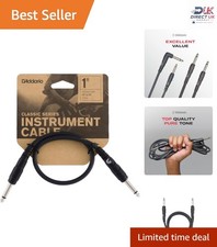 Professional 1ft Straight Guitar Cable - Low Noise & Reliable Performance