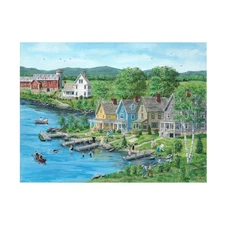 Canvas Wall Art - Fair 'Lake Rentals' Wall Art for Living Room, Bedroom