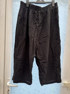 SHEIN VCAY Plus Caprihose einfarbig Knoten vorne schwarz Gr. 20