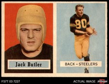 1957 Topps #15 Jack Butler Steelers RC HOF St. Bonaventure 7 - NM