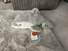 Dolphin - Medium 25cm Keeleco Keel Toys Eco 100% Recycled Grey Soft Toy Plush