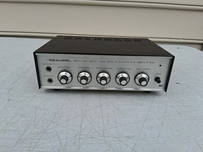 Realistic MPA-20 20-Watt AC/Mobile Solid State PA Amplifier System CLEAN, TESTED