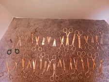 Lot of 33 pairs of vintage child size scissors, rounded nose, point nose LHT001P