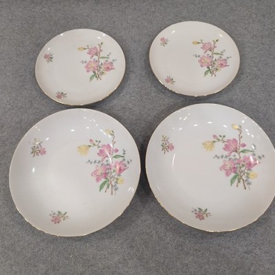 Eschenbach Bavaria Baronet China Floral Plates and Bowls Set of 4 P1 192
