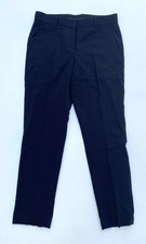 Women's Theory 100 Wool Pleated Pants Navy Business Comfort Sz 4
