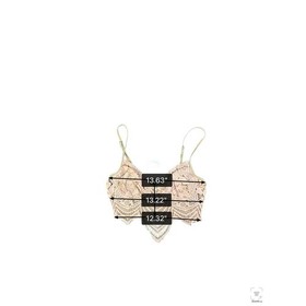 For Love & Lemons Skivvies Lace Longline Bralette Tan Handkerchief Hem Large