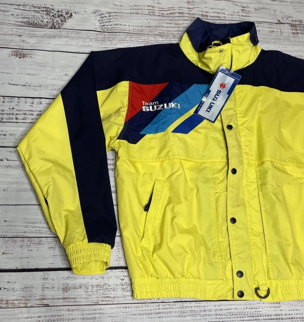 NWT 🟡 Vintage Team Suzuki Jacket Mens L LARGE Yellow 90s Motosports Bike Riding image 5