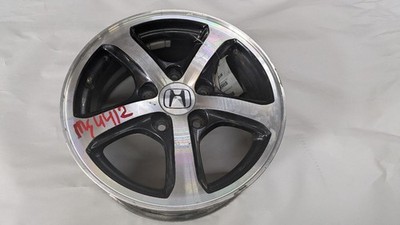 Used Wheel fits: 2015 Honda Civic 15x6 alloy exposed lug nuts 5 spoke black inla