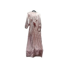 Christian Dior Vtg 80s Pink Satin Robe Floral Print Petite Fits Reg Small/Med