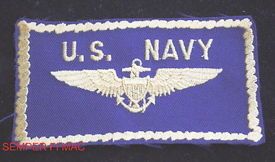 US NAVY PILOT WING HAT PATCH NAVAL AVIATION AVIATOR VETERAN SOLO GIFT USS WOW