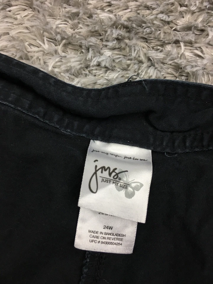 Bermudas Just My Size JMS para mujer talla 24W negras para mujer #2 Foto 4 de 4