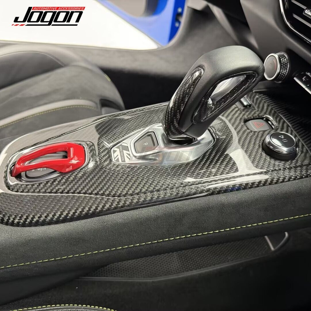 Real Carbon Console AT Gear Shift Panel Cover For Lotus Emira GT4 2022 2023 2024
