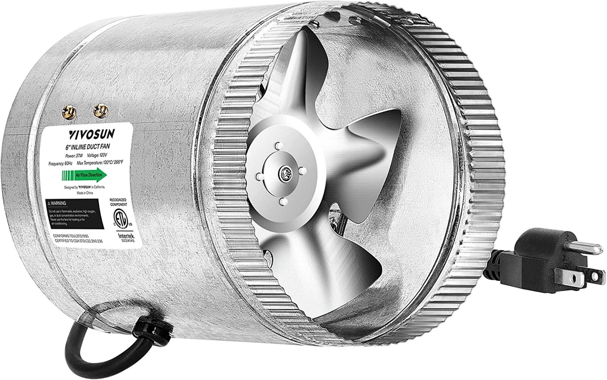 6 Inch 204 CFM Inline Duct Booster Fan Ventilation Exhaust Air Blower | eBay