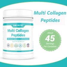 16OZ Multi Collagen Peptides Powder w/Vitamin C Hyaluronic Supports Skin & Joint