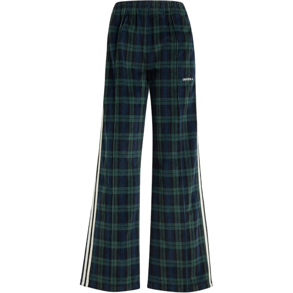 ☆送料・関税込☆Adidas★W CORDUROY TARTAN WIDE LEG PANTS★ adidas Originals Tartan Corduroy Wide Leg Knit Sports Pants