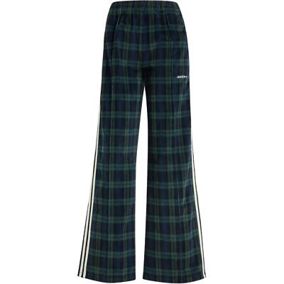 ☆送料・関税込☆Adidas★W CORDUROY TARTAN WIDE LEG PANTS★ adidas Originals Tartan Corduroy Wide Leg Knit Sports Pants