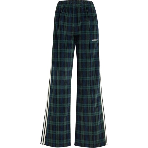adidas Originals Tartan Corduroy Wide Leg Knit Sports Pants - Picture 1 of 4