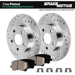 Fit BMW 318i 318is 325i Front Rear Drilled Brake Rotors+Ceramic Brake Pads