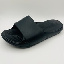 Unisex Black Slide Sandals Soft Cushion Slip On Pool Shower Summer Beach Shoes