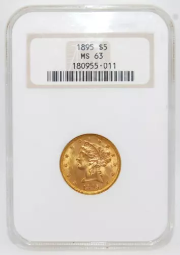 1895 $5 Liberty Head Half Gold Eagle 1/4 oz - NGC MS63