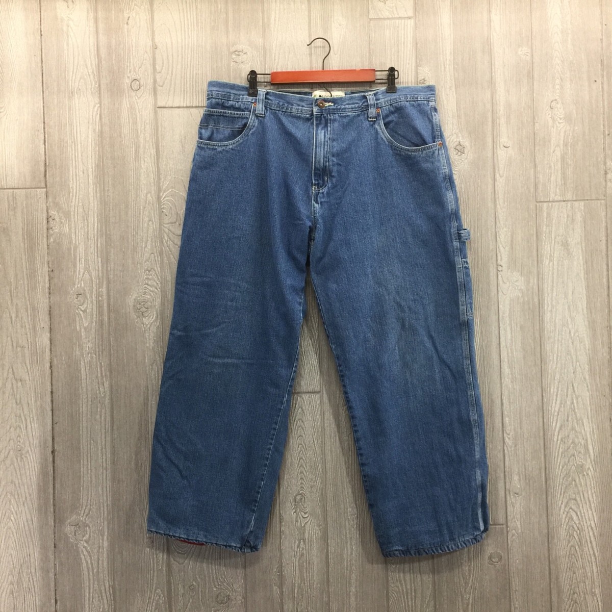 Faded Glory Mens 40 x 30 Fleece Lined Carpenter Blue Jeans Warm