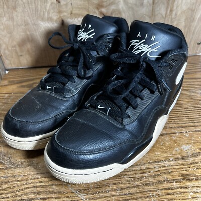 Nike Flight Legacy Black/White High Top Sneaker Men\'s 12 BQ4212-002 Nike Flight Legacy Black White Leather Sneakers BQ4212-002  main image 4