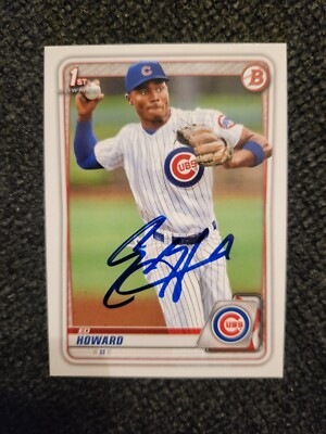 2020 1st Bowman Ed Howard Signed Chicago Cubs Rookie Card | eBay