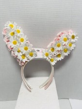 Claire  s Headband Bunny Ears New Set Of 2 Daisies Roses Easter