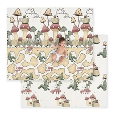 New Open Box-JumpOff Jo Baby Play Mat - Large Folding uble-Sided (70" x 59") -