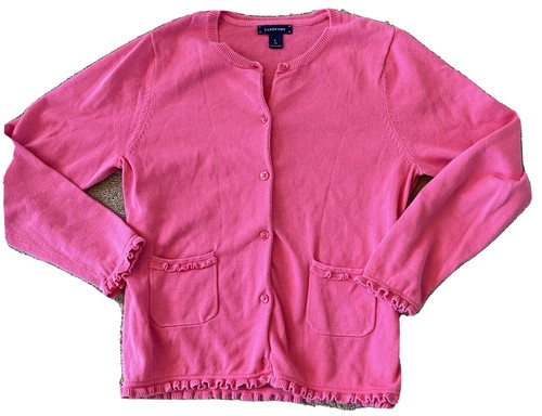 Girls Pink Cardigan Sweater Size 14 