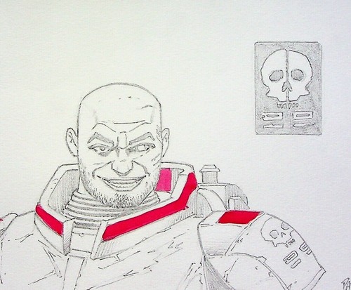 WRECKER Star Wars The Bad Batch DAN PARSONS Lápiz Firmado 5x7 ARTE - Imagen 3 de 3