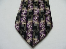 PIERRE CARDIN - Geometric Patterned - Made in USA - All SILK Neck Tie!