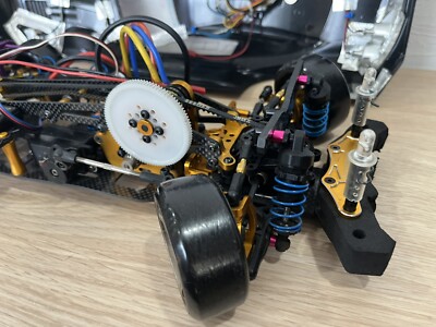 1/10 VERY RARE RC DRIFT TAMIYA TA05-VDF GOLD EDITION chassis &R35